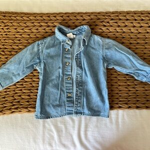 Vintage Light Blue Button Down Kids Shirt